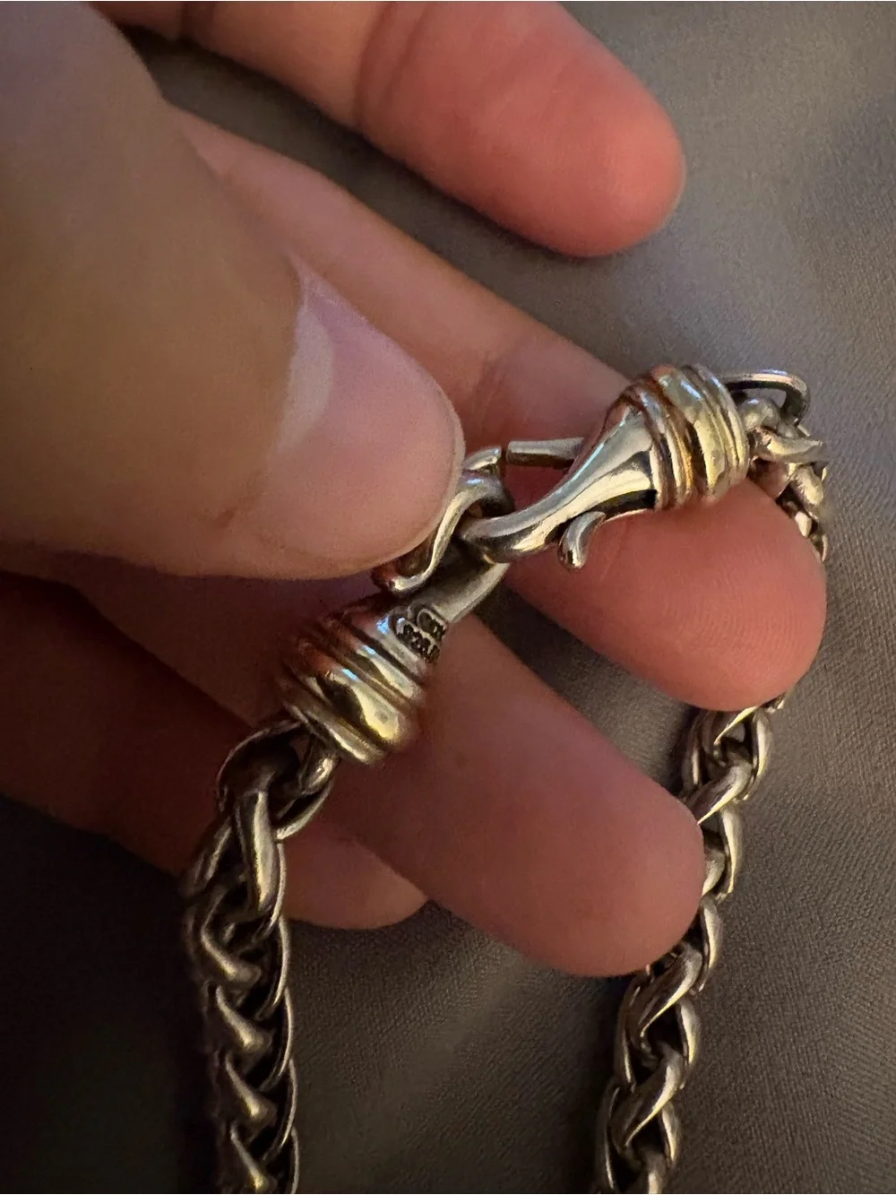 David Yurman 6mm Wheat Chain Necklace 16 3/4